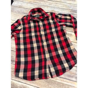 Woolrich Womens Medium Buffalo Plaid Cotton Flannel Camping Rodeo Cozy Grunge